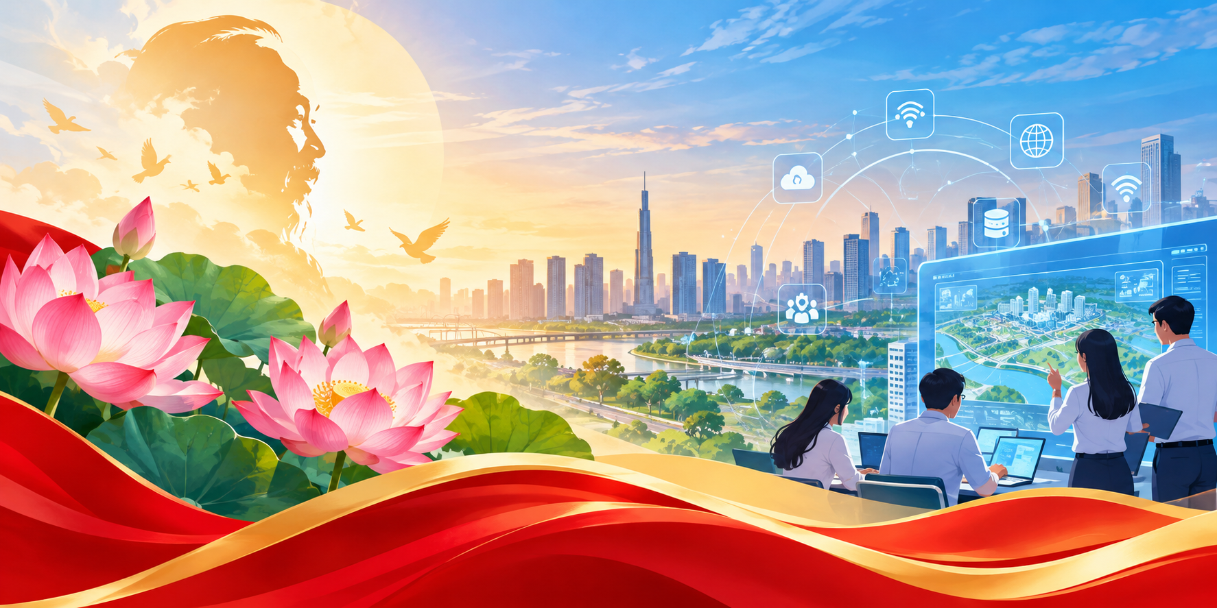 HỌC TẬP VÀ LÀM THEO TƯ TƯỞNG, ĐẠO ĐỨC, PHONG CÁCH HỒ CHÍ MINH GẮN VỚI ĐẨY MẠNH CHUYỂN ĐỔI SỐ, ĐỔI MỚI PHƯƠNG THỨC LÀM VIỆC