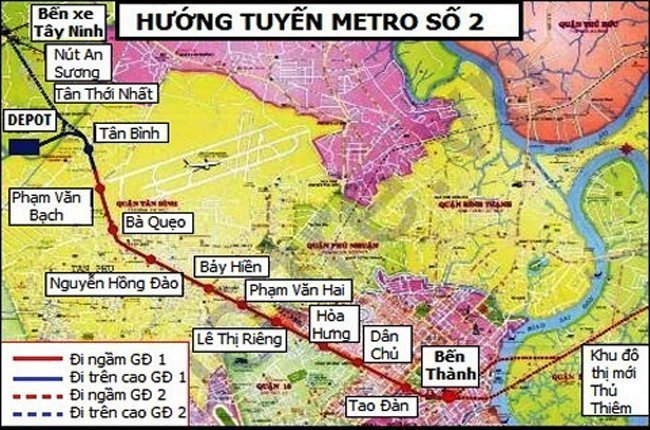 TPHCM kiến nghị lùi thời gian thực hiện metro số 2 đến năm 2020