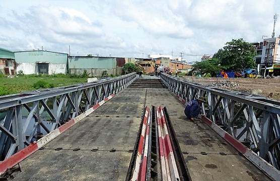 Cầu tạm Tân Quỳ - Tân Quý sẽ hoàn thành vào ngày 15/9