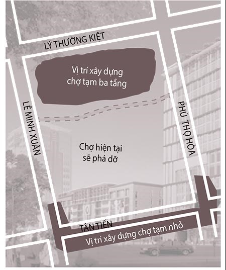 Chi 220 tỉ làm chợ tạm khi xây chợ Tân Bình