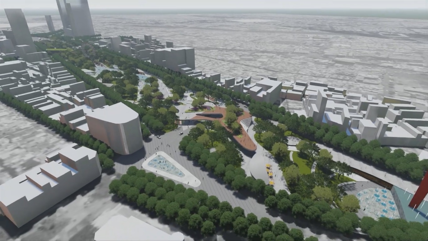 Phương án đạt giải Khuyến khích Cuộc thi tuyển ý tưởng QHCT TL 1/500 Khu vực Công viên 23-9 - Công ty B+H Việt Nam (Canada)