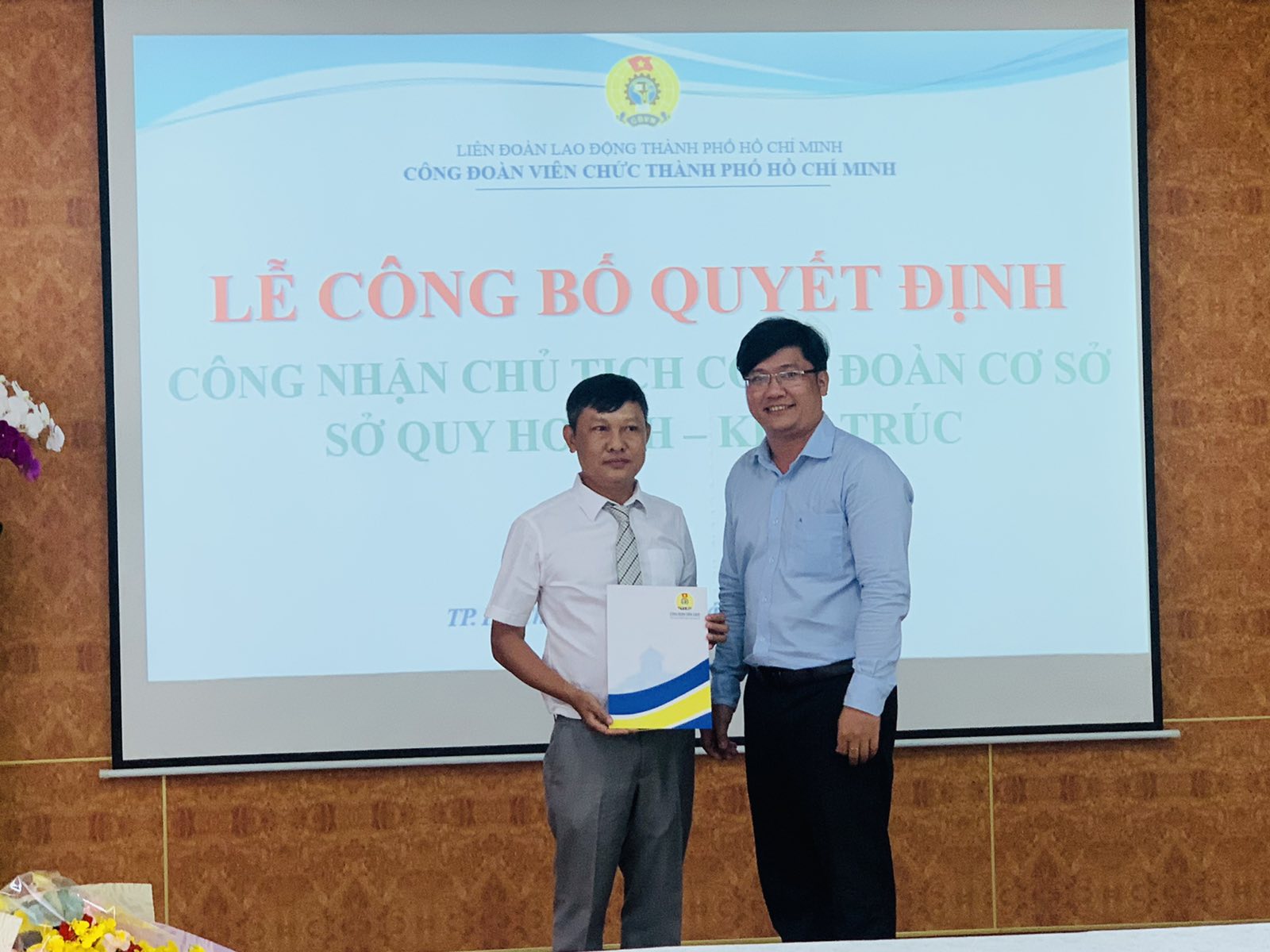 Lễ Công bố quyết định công nhận chủ tịch công đoàn cơ sở SQHKT