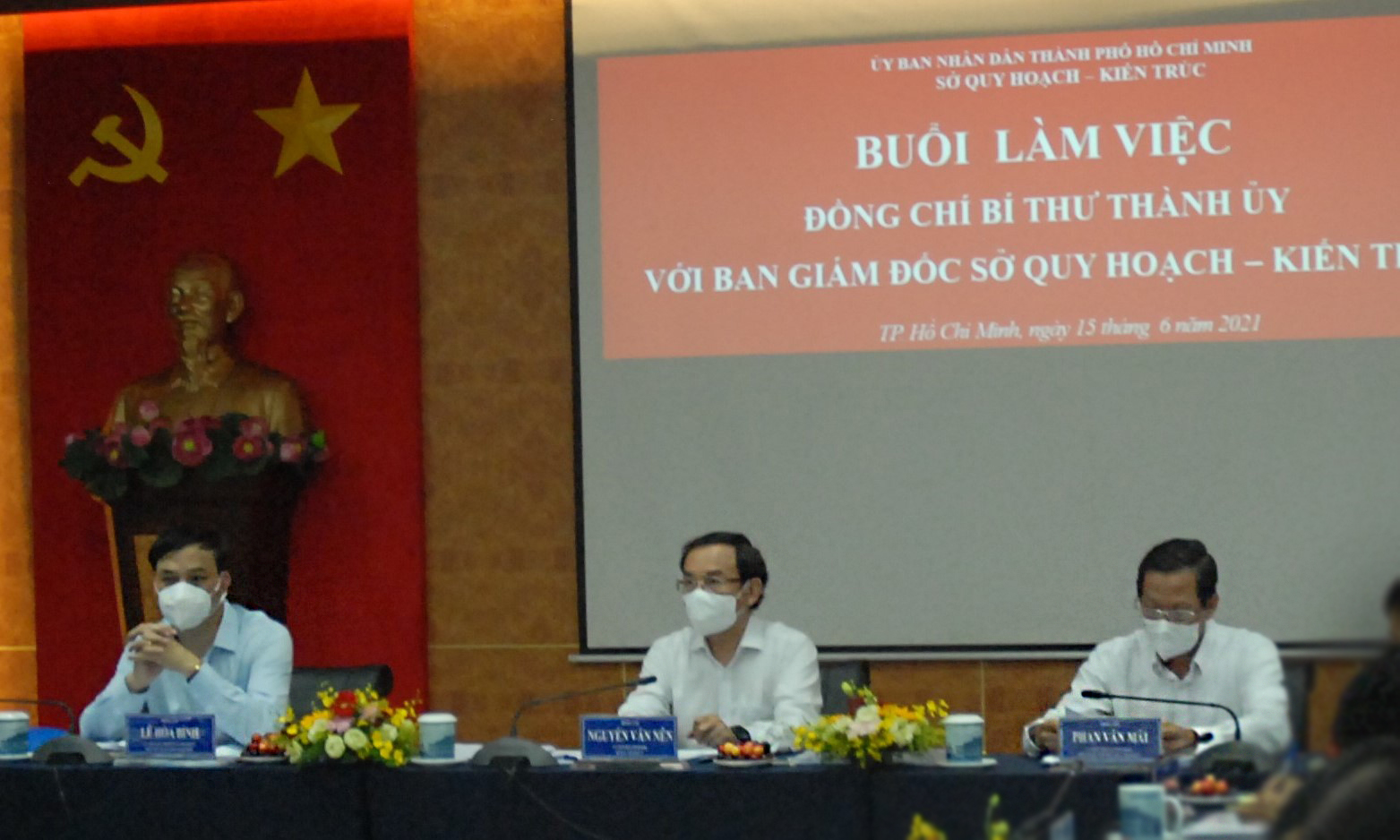 Ủy viên Bộ Chính trị, Bí thư Thành ủy Nguyễn Văn Nên làm việc với Lãnh đạo Sở Quy hoạch - Kiến trúc