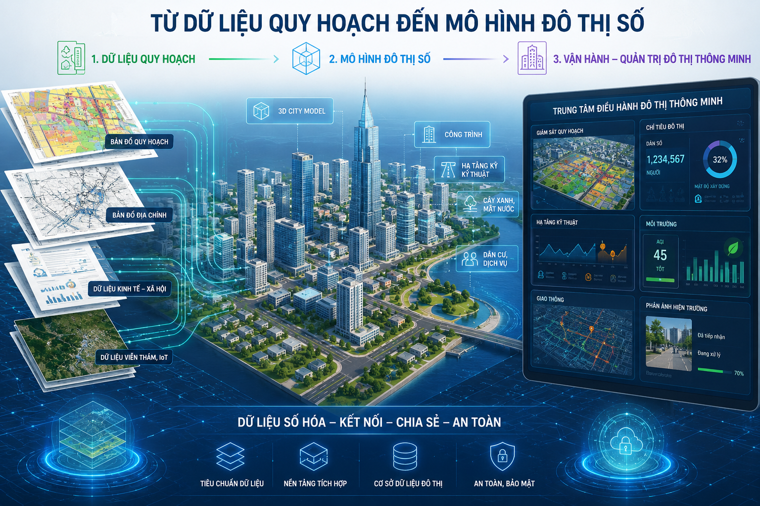 Từ dữ liệu quy hoạch đến mô hình đô thị số
