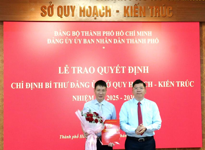 Đông chí Trương Trung Kiên giữ chức vụ Bí thư Đảng ủy Sở Quy hoạch – Kiến trúc nhiệm kỳ 2025 - 2030.