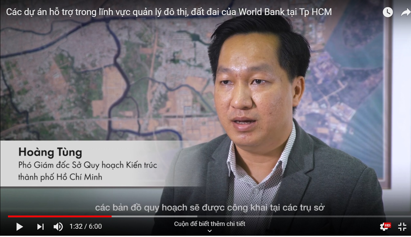 Các dự án hỗ trợ trong lĩnh vực quản lý đô thị, đất đai của World Bank tại Tp HCM